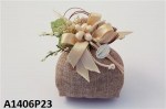A1406P23 - Sacchetto Piccolo Juta Beige A1406P23 Sacchetto piccolo in juta beige naturale per bomboniere matrimonio battesimo comunione confetti